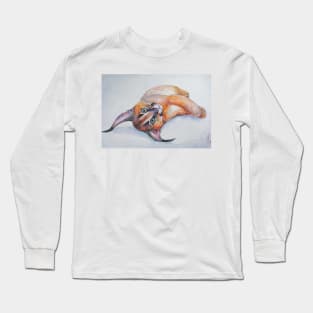 Multi-colored caracal kitten painted in watercolor. Long Sleeve T-Shirt